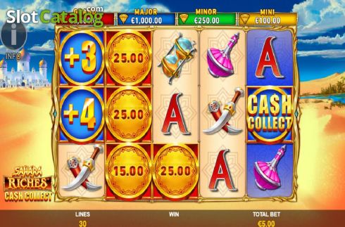 Οθόνη5. Sahara Riches Cash Collect Κουλοχέρης 
