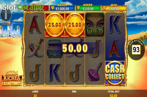 Οθόνη6. Sahara Riches Cash Collect Κουλοχέρης 