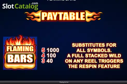 Οθόνη6. Flaming Bars (Playtech) Κουλοχέρης