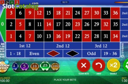 Οθόνη3. European Football Roulette Κουλοχέρης 