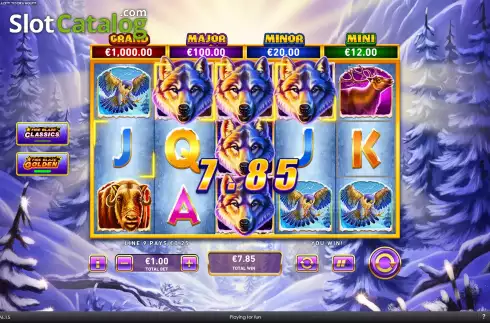 Οθόνη3. Fire Blaze Golden: Tundra Wolf Κουλοχέρης 