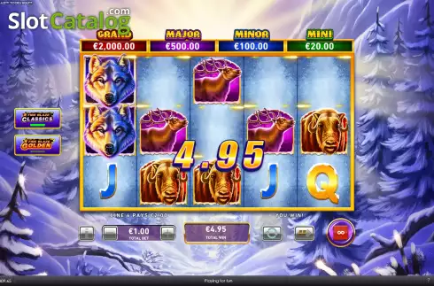 Οθόνη4. Fire Blaze Golden: Tundra Wolf Κουλοχέρης 