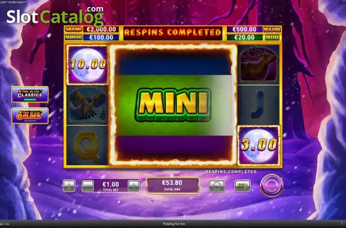 Οθόνη8. Fire Blaze Golden: Tundra Wolf Κουλοχέρης 