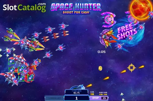 Οθόνη6. Space Hunter Shoot For Cash Κουλοχέρης