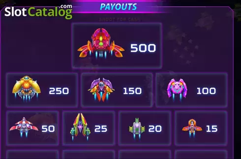 Οθόνη9. Space Hunter Shoot For Cash Κουλοχέρης