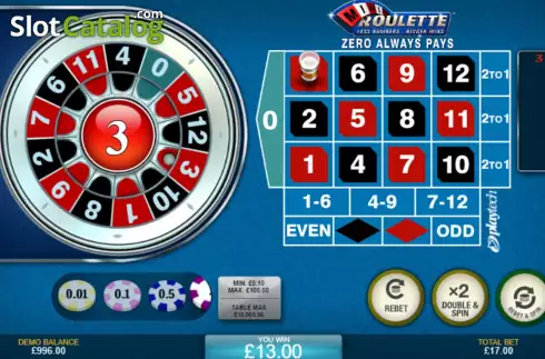 Οθόνη3. Mini Roulette (Playtech) Κουλοχέρης