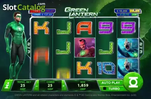 Ροδέλες. Green Lantern (Playtech) Κουλοχέρης