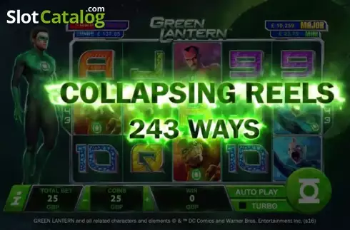 Συρρίκνωση καρουλιών. Green Lantern (Playtech) Κουλοχέρης