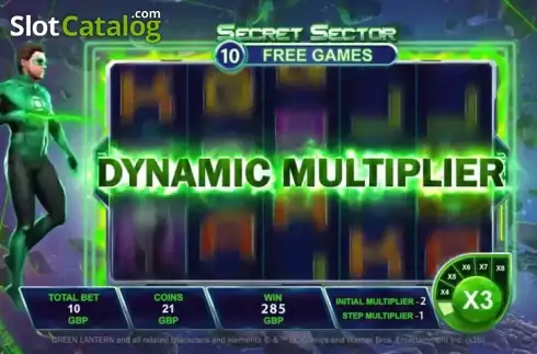 Δυναμικός πολλαπλασιαστής. Green Lantern (Playtech) Κουλοχέρης