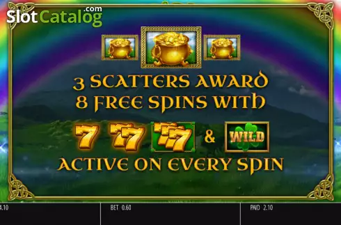 Οθόνη7. Luck O' The Irish Gold Spins Κουλοχέρης