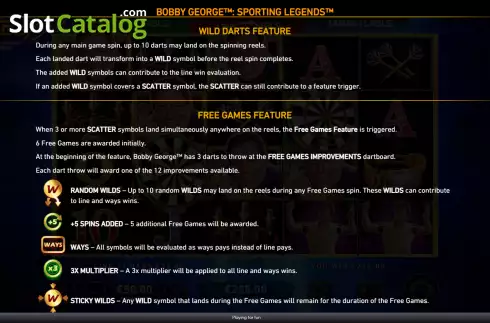 Οθόνη6. Bobby George Sporting Legends Κουλοχέρης