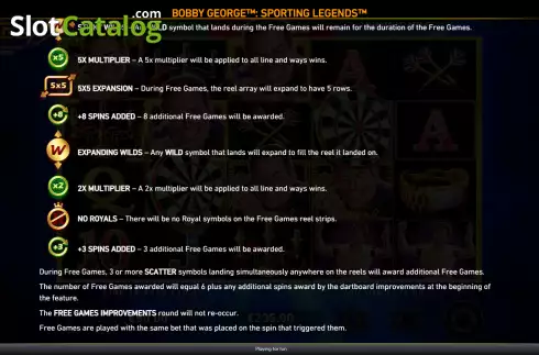 Οθόνη7. Bobby George Sporting Legends Κουλοχέρης