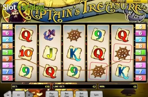 Οθόνη4. Captain's Treasure (Playtech) Κουλοχέρης