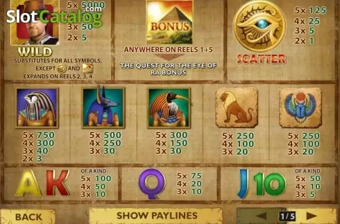 Feautures Description screen. Daring Dave & the Eye of Ra Κουλοχέρης