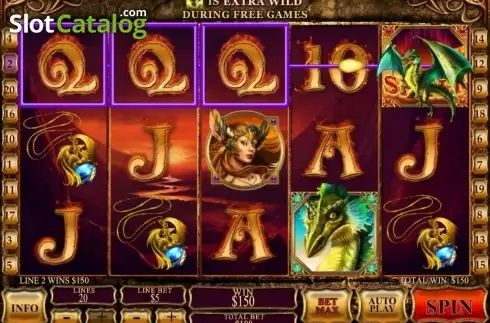 Win screen. Dragon Kingdom (Playtech) Κουλοχέρης