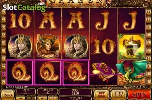 Win screen. Dragon Kingdom (Playtech) Κουλοχέρης