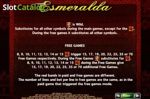 Οθόνη3. Esmeralda (Playtech) Κουλοχέρης