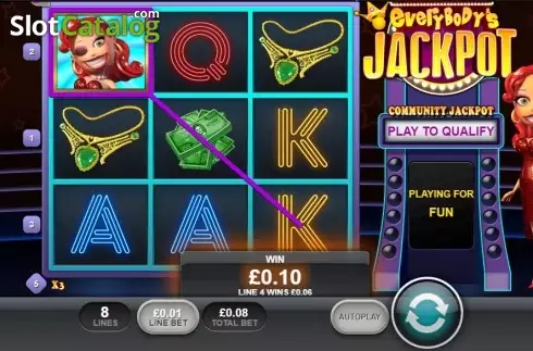 Οθόνη3. Everybody's Jackpot (Playtech) Κουλοχέρης