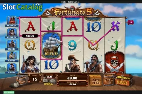 Οθόνη3. Fortunate Five Κουλοχέρης
