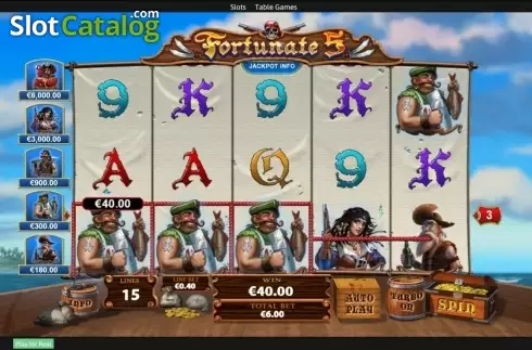 Οθόνη4. Fortunate Five Κουλοχέρης