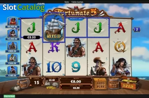 Οθόνη6. Fortunate Five Κουλοχέρης