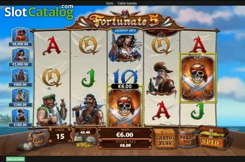 Οθόνη7. Fortunate Five Κουλοχέρης