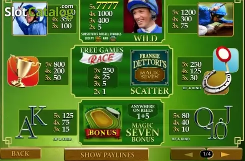 Οθόνη2. Frankie Dettori's: Magic Seven Κουλοχέρης