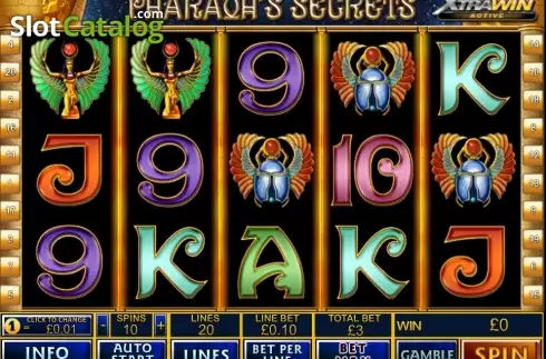 Οθόνη7. Pharaoh's Secrets Κουλοχέρης 