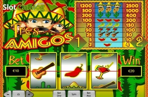 Οθόνη3. Tres Amigos (Playtech) Κουλοχέρης
