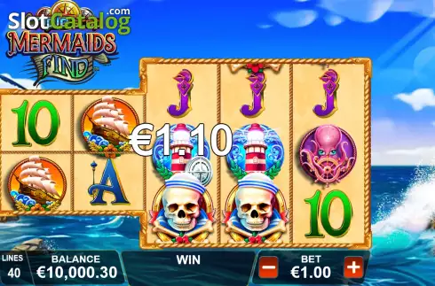 Οθόνη4. Triple Stop Mermaids Find Κουλοχέρης