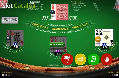 Οθόνη2. 21 Blackjack (Playtech Origins) Κουλοχέρης