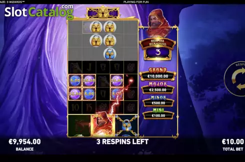 Οθόνη7. Mega Fire Blaze: 3 Wizards Κουλοχέρης