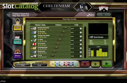 Οθόνη2. Virtual! Horse Racing at Cheltenham Festival Κουλοχέρης