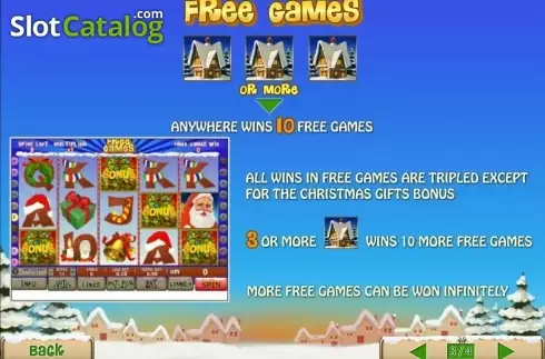 Οθόνη Περιγραφή λειτουργιών. Santa Surprise (Playtech) Κουλοχέρης