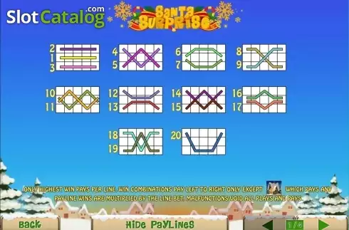 Γραμμές πληρωμής. Santa Surprise (Playtech) Κουλοχέρης
