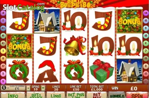 Οθόνη καρούλι. Santa Surprise (Playtech) Κουλοχέρης