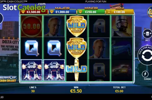 Οθόνη3. RoboCop: Cash Collect Κουλοχέρης