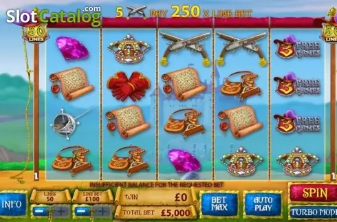 Οθόνη2. The Three Musketeers and the Queen's Diamond (Playtech) Κουλοχέρης