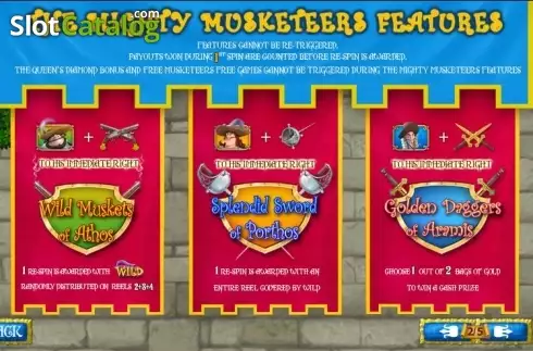 Οθόνη6. The Three Musketeers and the Queen's Diamond (Playtech) Κουλοχέρης