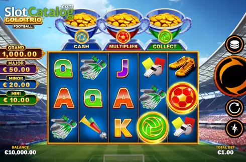 Οθόνη3. Gold Trio: Football! Κουλοχέρης