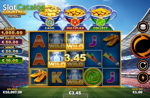Οθόνη5. Gold Trio: Football! Κουλοχέρης