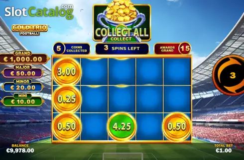 Οθόνη8. Gold Trio: Football! Κουλοχέρης