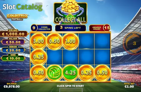 Οθόνη9. Gold Trio: Football! Κουλοχέρης