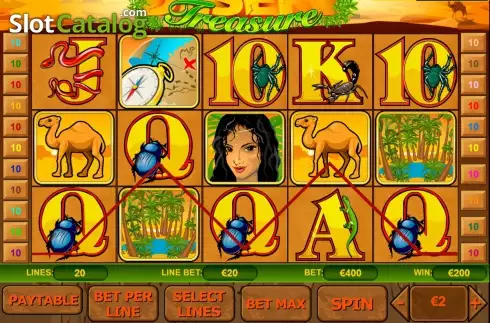 Οθόνη4. Desert Treasure (Playtech) Κουλοχέρης