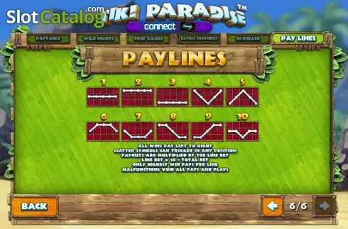 Γραμμές πληρωμής πληρωμής. Tiki Paradise (Playtech) Κουλοχέρης