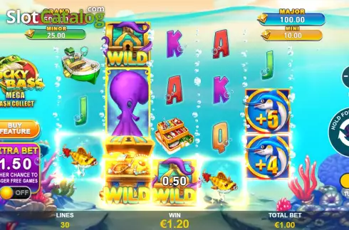 Οθόνη4. Lucky Bass Mega Cash Collect Κουλοχέρης