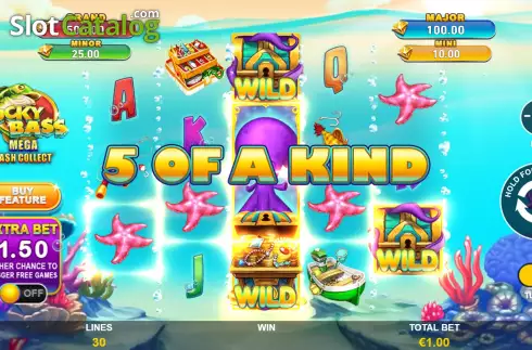 Οθόνη5. Lucky Bass Mega Cash Collect Κουλοχέρης