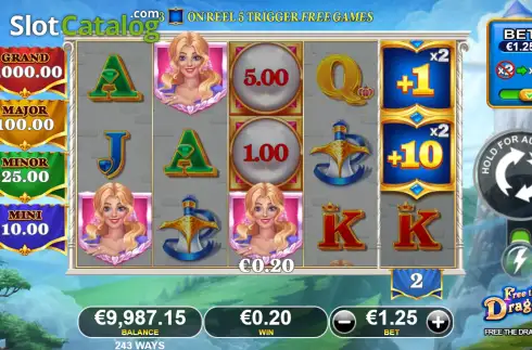 Οθόνη5. Free The Dragon Κουλοχέρης