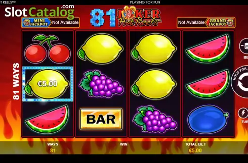 Οθόνη3. 81 Joker Hot Reels Κουλοχέρης