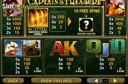 Οθόνη2. Captain's Treasure Pro Κουλοχέρης